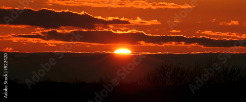 fireball sunset