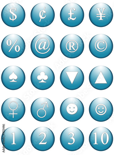 stylish blue buttons