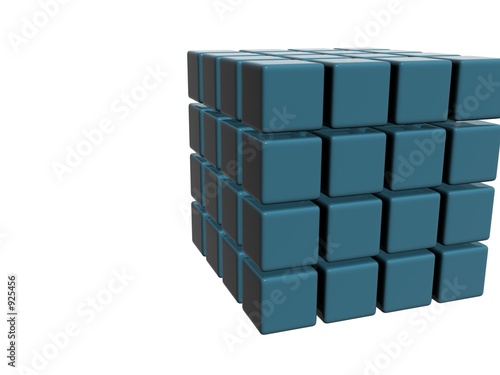 blue professional cube design