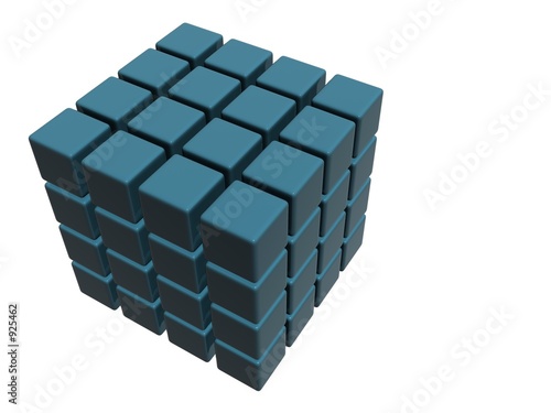 blue professional cube design