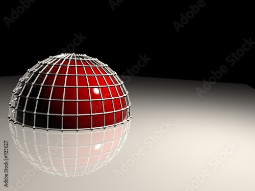 red sphere refraction