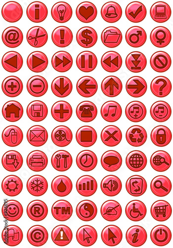 web icons in red