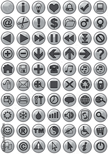 web icons in silver