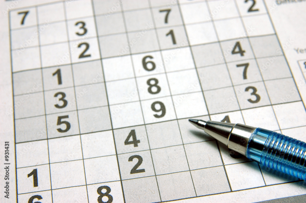 sudoku puzzle & pen sudoku puzzle & pen