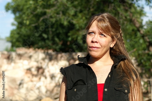 Obraz na plátně long hair lady