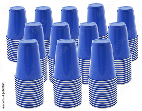 supply of plastic cups