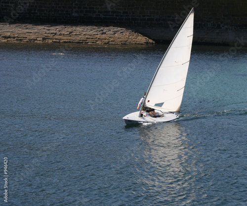 man sailing dingy