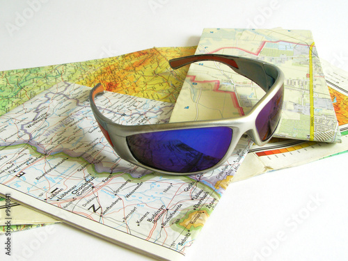 map and glasses