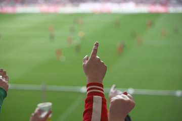 Papier peint photo Football Supporters encourageant leur équipe  © flucas