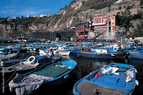 fishing boats,monte di procida,italy photo