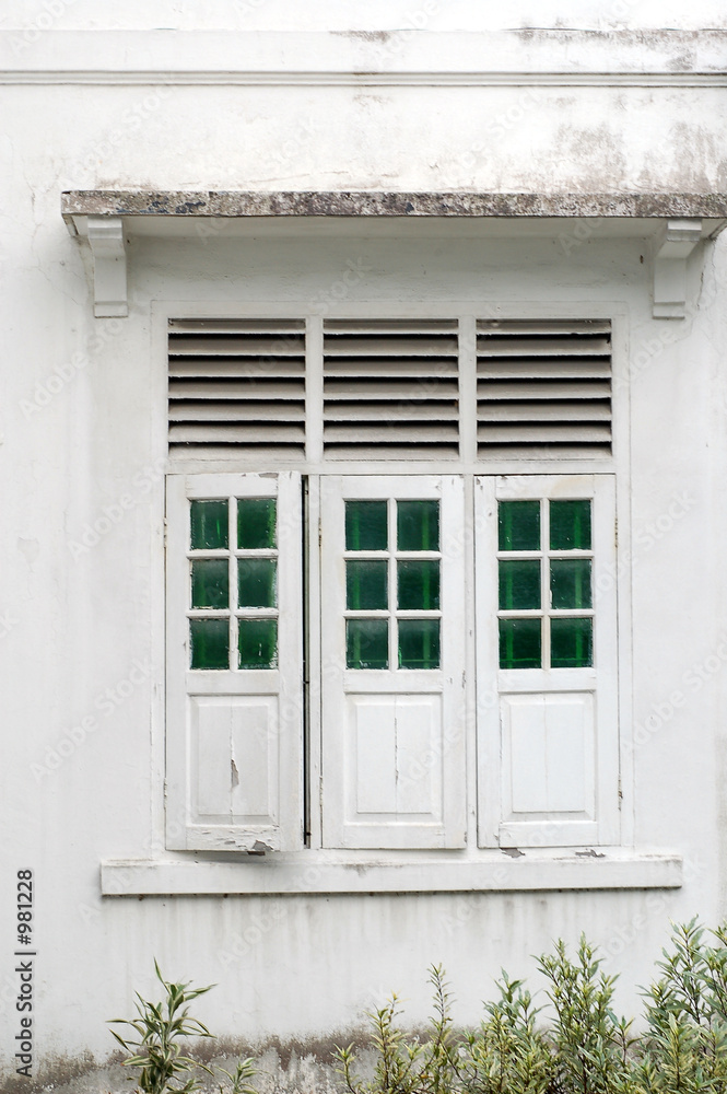 wooden  panel window