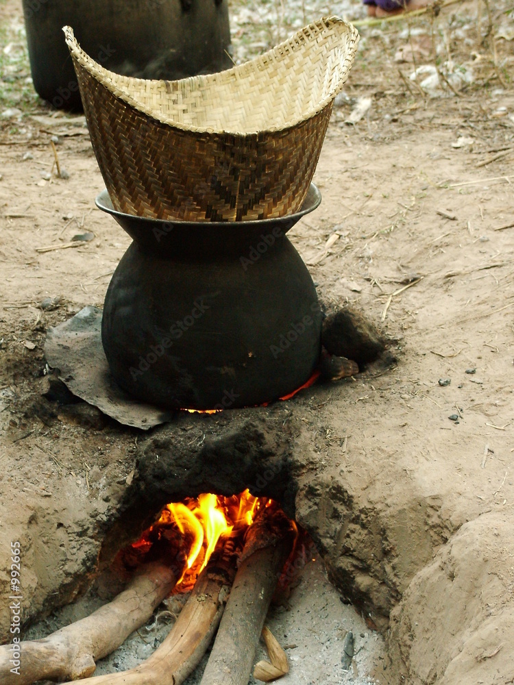 Fotografie riz gluant, laos