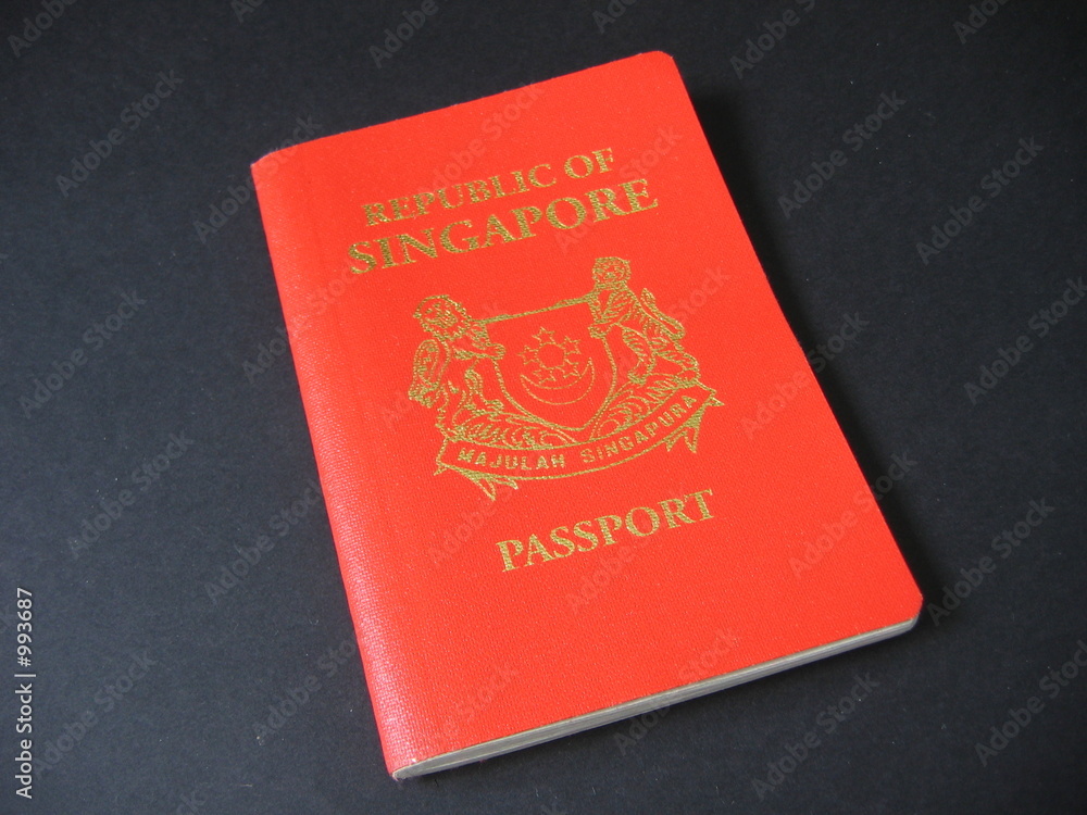 Wall Mural red singapore passport