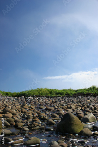 stream through a rocky beach