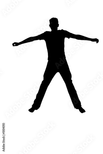 silhouette - jumping teenager