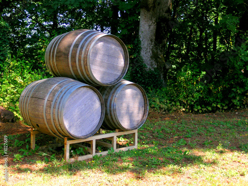 three wine barrells photo