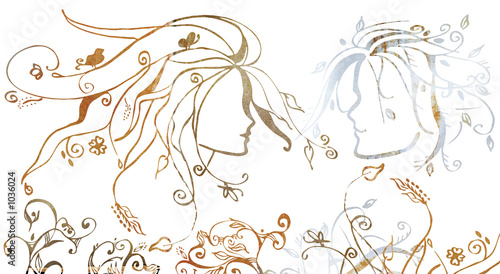 grunge illustration of a couple