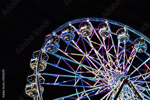 glowing carnival ride