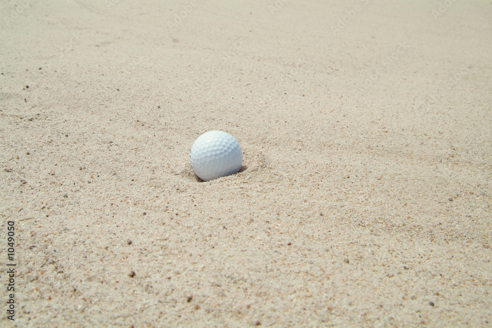 golf-ball in bunker golf-ball in bunker