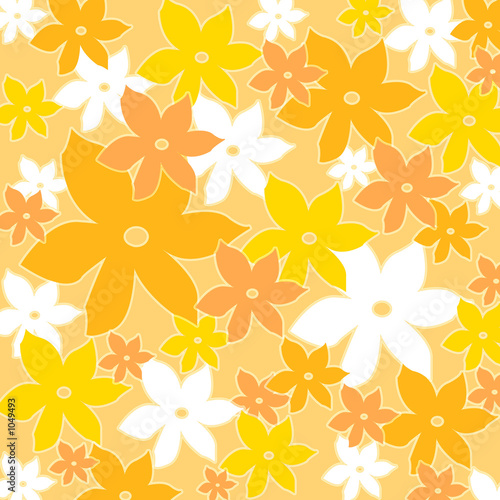 Wallpaper Mural orange flowers Torontodigital.ca