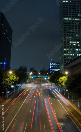 downtown la- tail lights