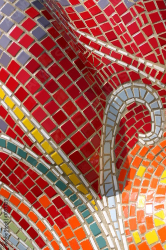 red yellow blue white tile abstract