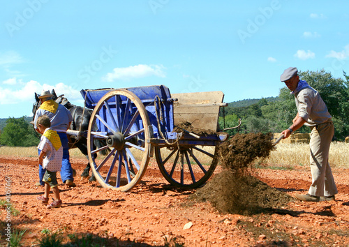 Tableau sur toile Travaux d'épandage dans l'agriculture