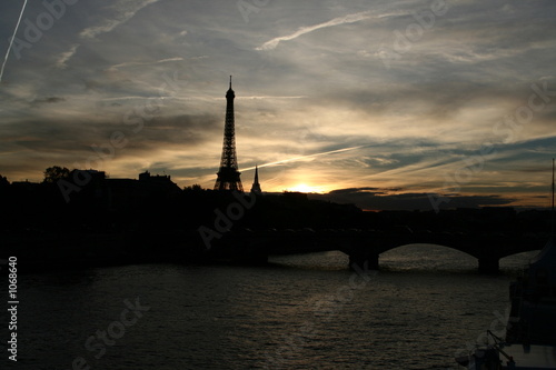 sunset in paris
