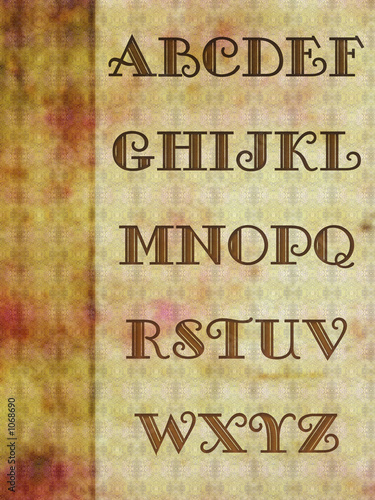 alphabet background, retro style