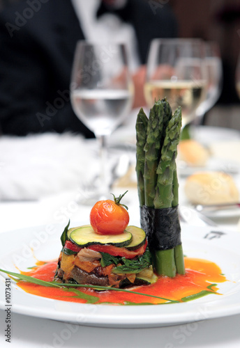 small plate of gourmet food at wedding