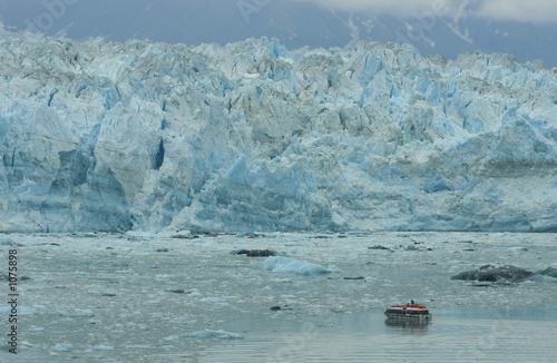 boat in front of hubbard glacier photo