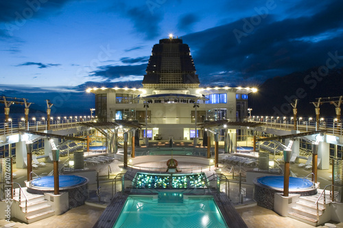Vászonkép cruise ship deck