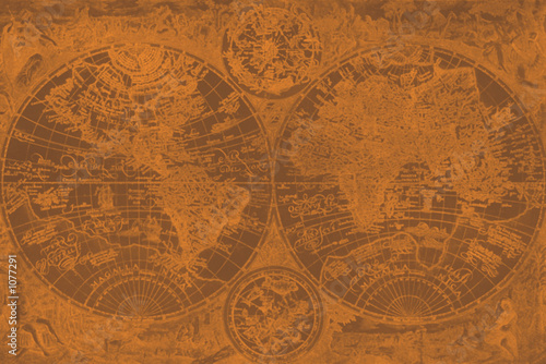 old leather pirate map