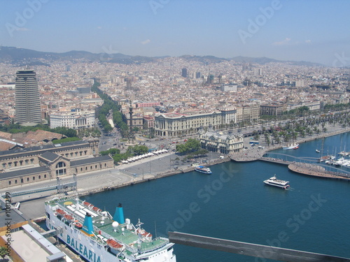 blick über den hafen barcelonas