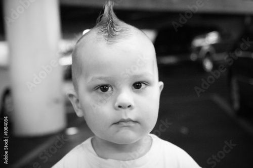 little boy with mohawk photo