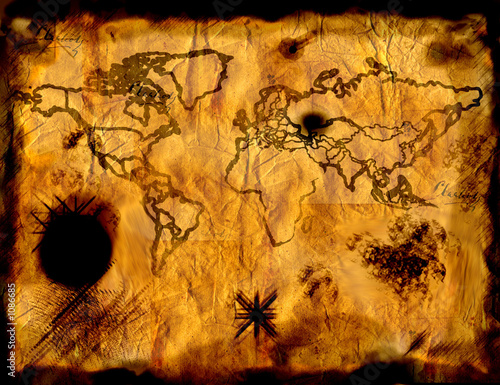 parchment pirates map