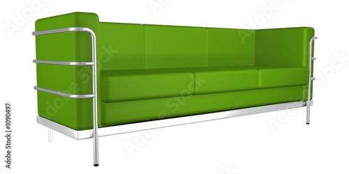 green sofa