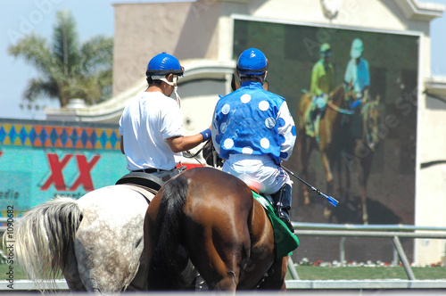 jockey,  race horse, & outrider