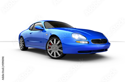 blue sports car photo