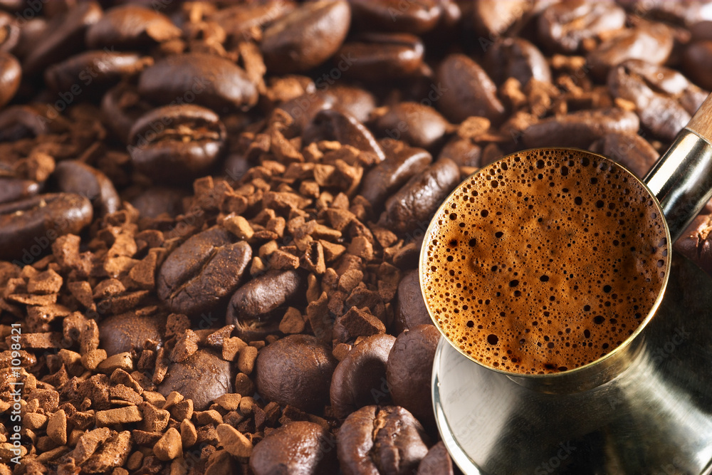 Wunschmotiv: turkish coffee-pot and coffee-beans #1098421