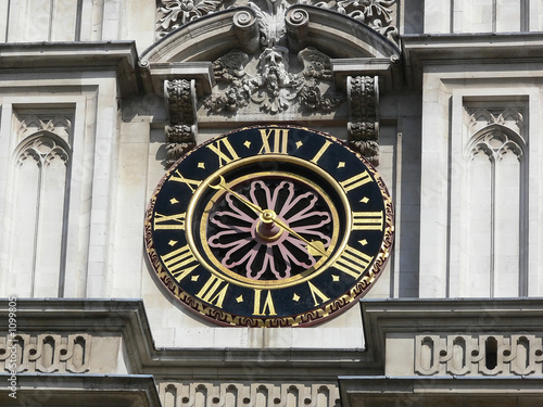 westminster abbey tower clock in closeup
