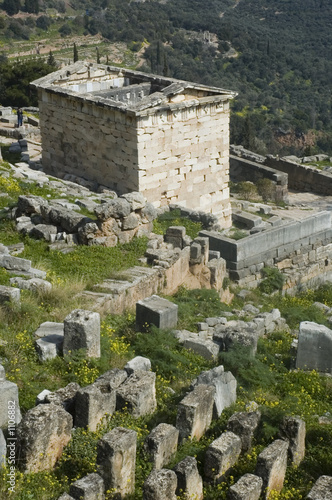 treasury of the athenians, delphi, greece