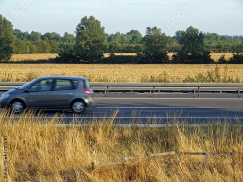 car driving on road