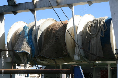 filets sur bateau de peche