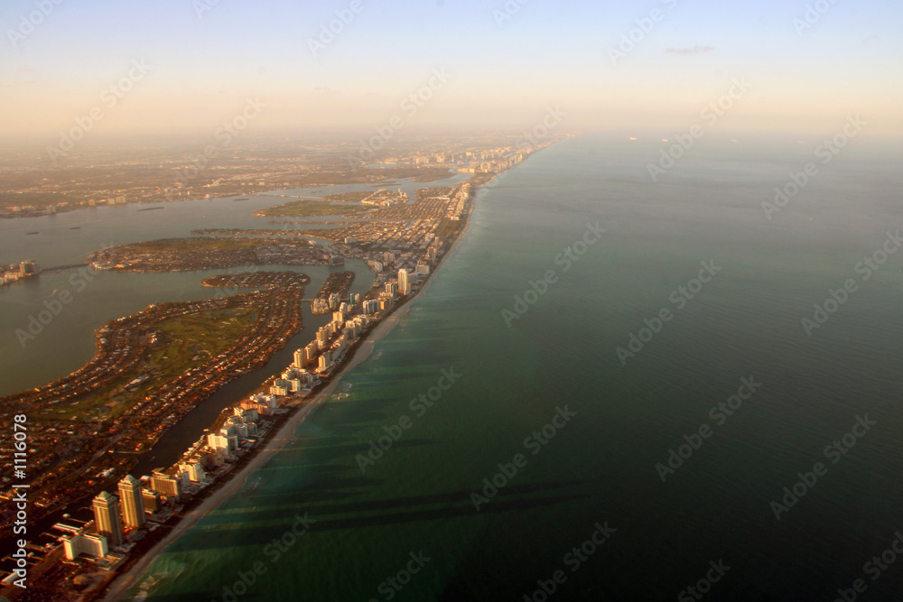 Obraz premium Aerial Miami view