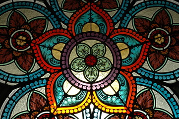 Leinwandbilder Buntglas Wiener Glasmalerei mit Jugendstilmotiven  © Daiga