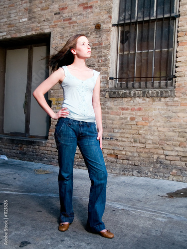 women fashion casual young brunette