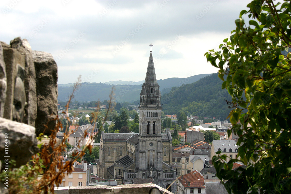 Fototapeta premium lourdes - ausblick vom chateau fort