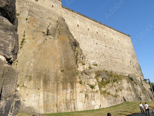 festungsmauer festung königsstein photo