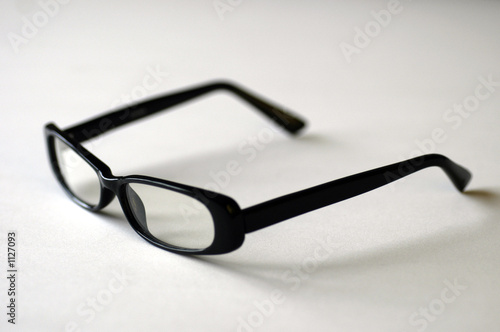 glasses on white with shadow photo